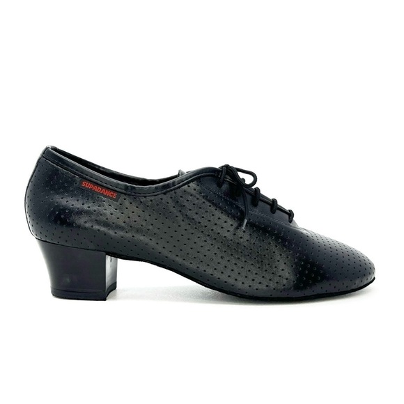 Dance shoes Elegant Black Perforated Lace-Up dance heels - Picture 3 of 11